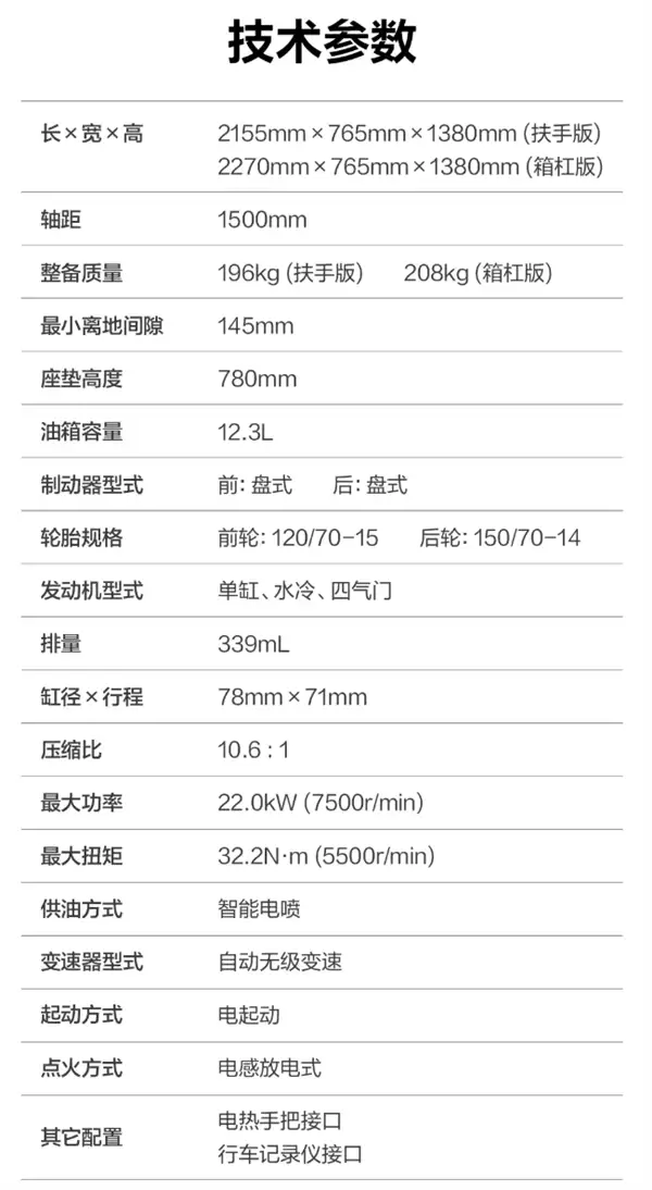 极速138km/h 豪爵龙骨踏板摩托车旅行者TVL350发布