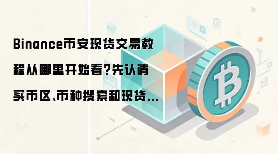 Binance币安现货交易教程从哪里开始看?先认清买币区、币种搜索和现货交易区