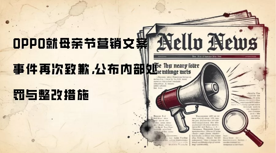 OPPO就母亲节营销文案事件再次致歉，公布内部处罚与整改措施