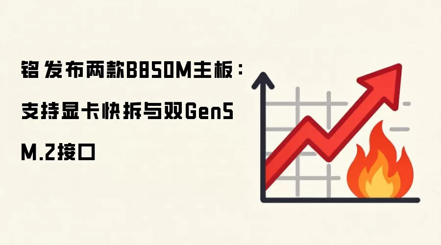 铭瑄发布两款B850M主板：支持显卡快拆与双Gen5 M.2接口