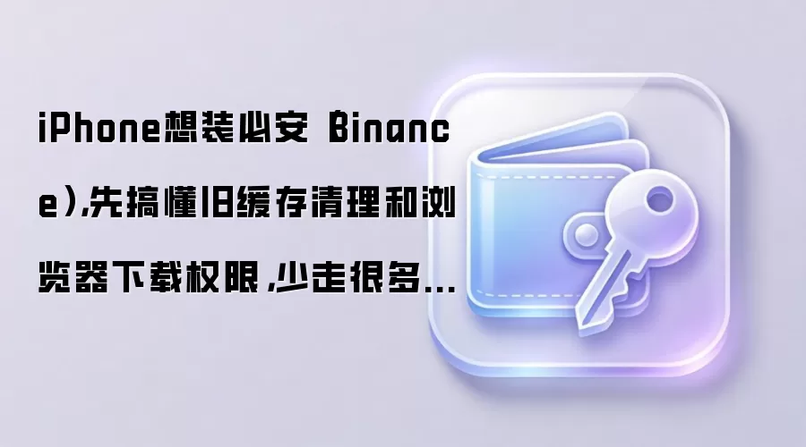 iPhone想装必安（Binance），先搞懂旧缓存清理和浏览器下载权限，少走很多弯路