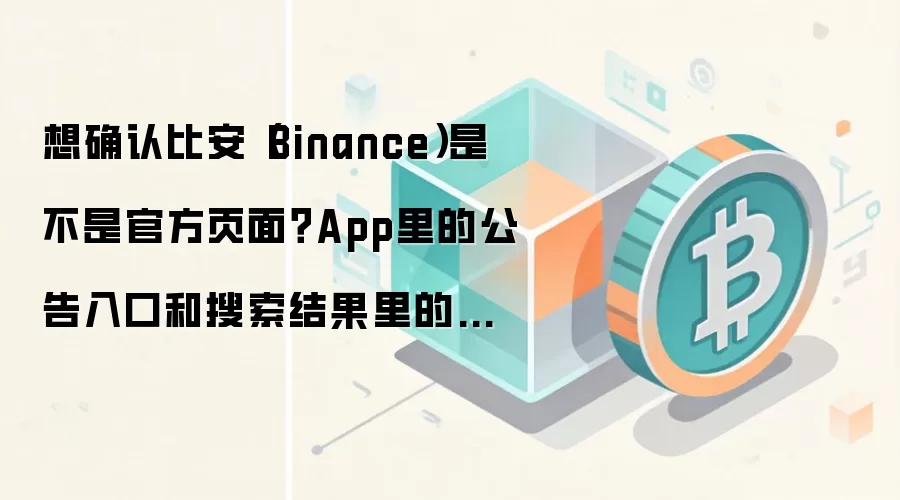 想确认比安(Binance)是不是官方页面?App里的公告入口和搜索结果里的广告位最值得核对