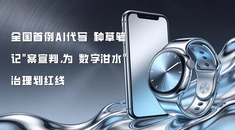 全国首例AI代写“种草笔记”案宣判，为“数字泔水”治理划红线
