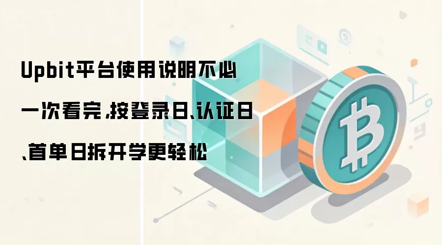 Upbit平台使用说明不必一次看完，按登录日、认证日、首单日拆开学更轻松
