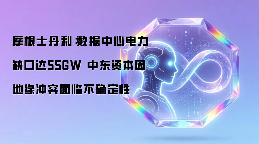 摩根士丹利：数据中心电力缺口达55GW 中东资本因地缘冲突面临不确定性