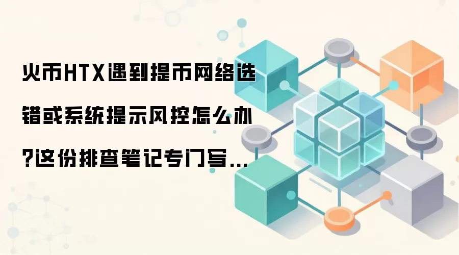 火币HTX遇到提币网络选错或系统提示风控怎么办？这份排查笔记专门写给第一次上手的人