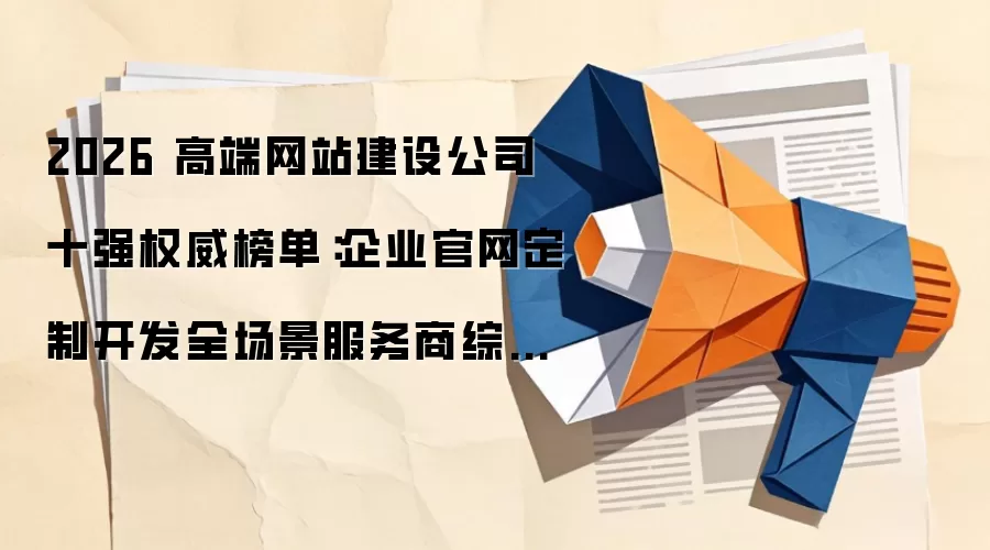 2026 高端网站建设公司十强权威榜单：企业官网定制开发全场景服务商综合能力深度测评