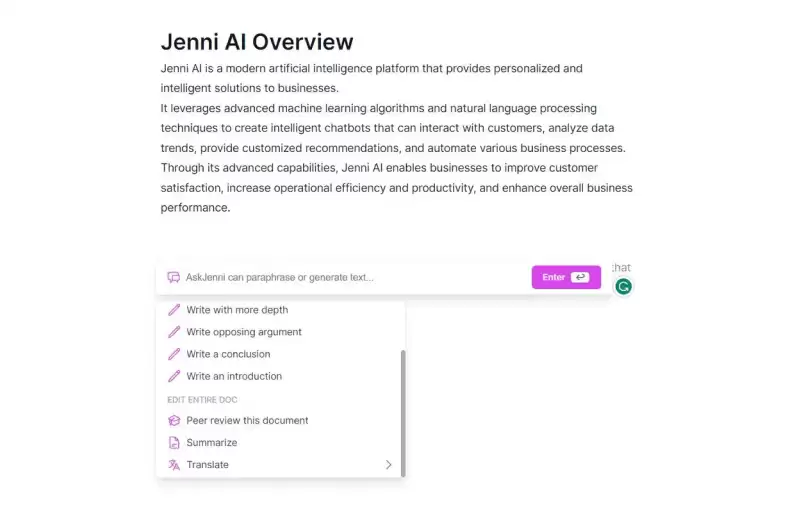 Jenni-AI研究文章和博客写作辅助工具