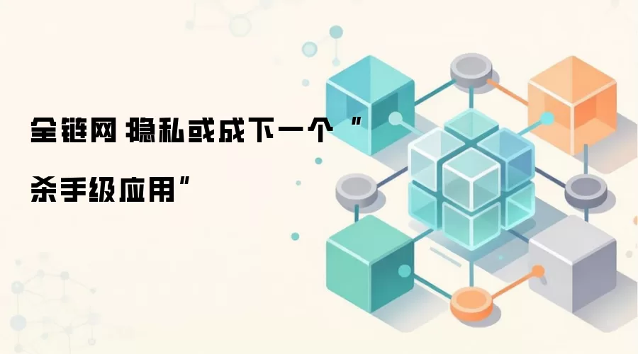 全链网:隐私或成下一个“杀手级应用”