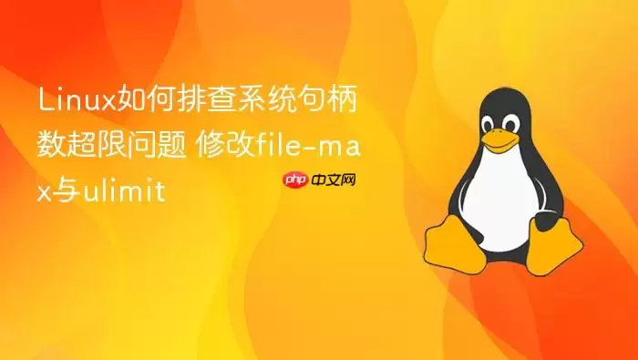 Linux如何排查系统句柄数超限问题 修改file-max与ulimit