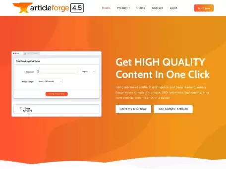 ArticleForge-从产品描述到整个博客文章