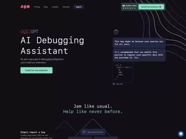 JamGPT-Jam推出的AI Debug调试助手