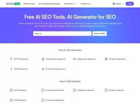 AITDK-为网站生成SEO优化标题、描述和关键词