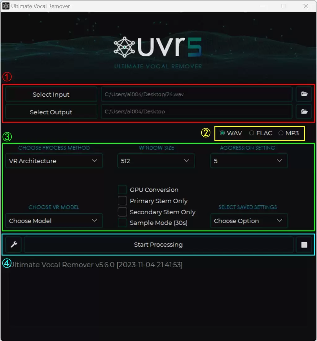 Ultimate Vocal Remover UVR5.6