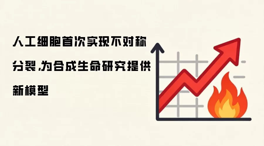 人工细胞首次实现不对称分裂，为合成生命研究提供新模型