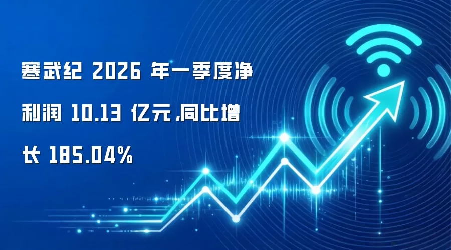 寒武纪 2026 年一季度净利润 10.13 亿元，同比增长 185.04%