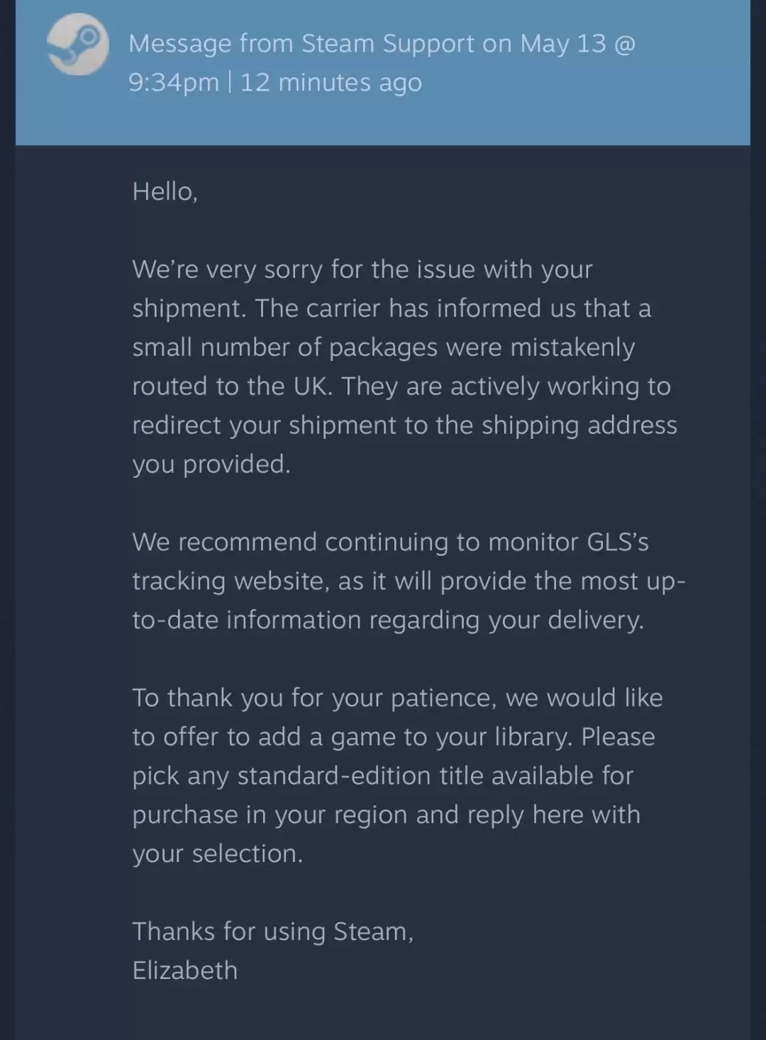 Steam游戏可任选一款！只需Steam手柄送错地址