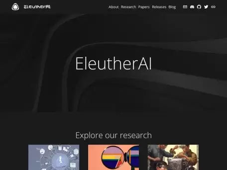 Eleuther.AI-EleutherAI是一个由志愿研究人员、工程师和开发人员组成的去中心化集体