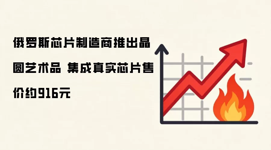 俄罗斯芯片制造商推出晶圆艺术品 集成真实芯片售价约916元