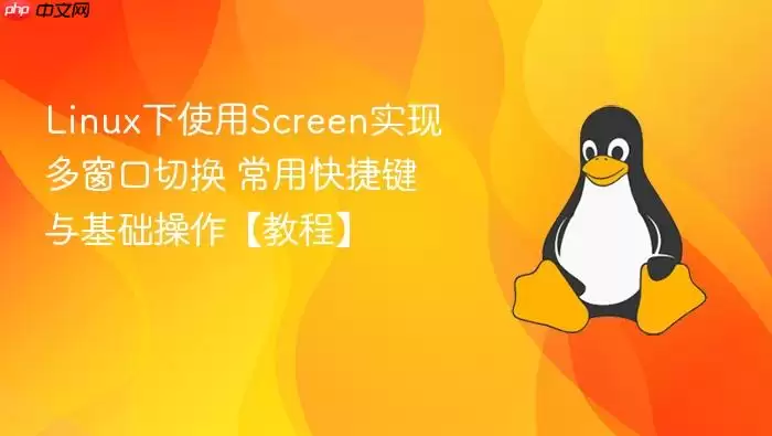 Linux下使用Screen实现多窗口切换 常用快捷键与基础操作【教程】