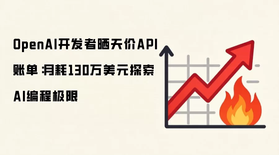 OpenAI开发者晒天价API账单：月耗130万美元探索AI编程极限