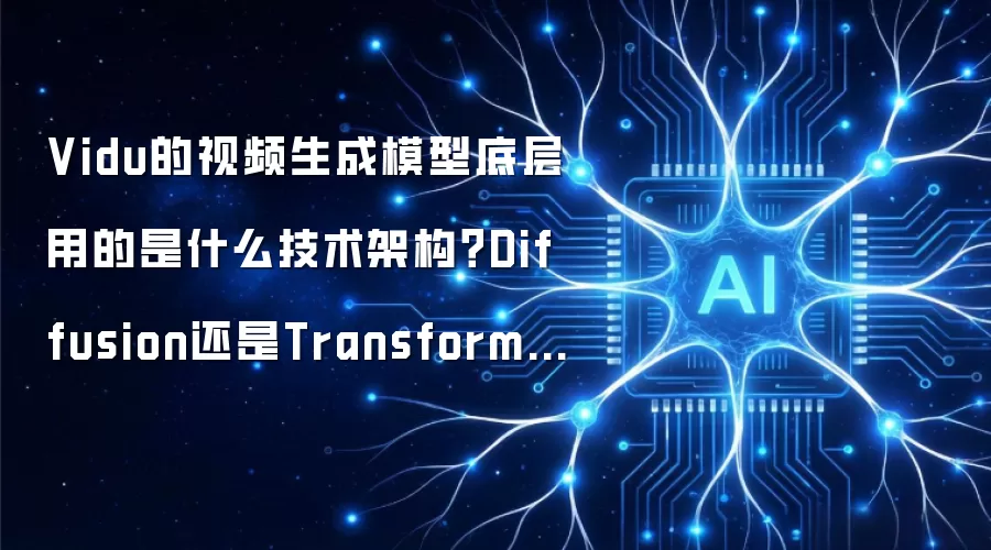 Vidu的视频生成模型底层用的是什么技术架构？Diffusion还是Transformer