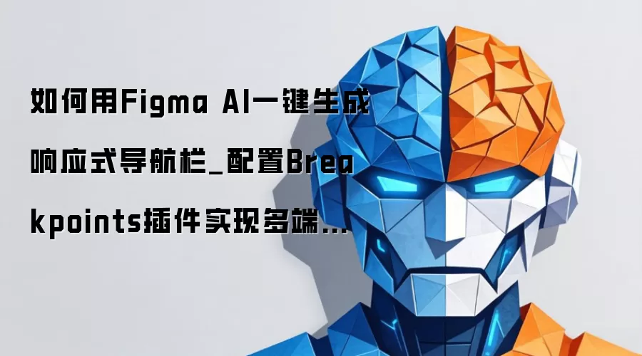 如何用Figma AI一键生成响应式导航栏_配置Breakpoints插件实现多端适配