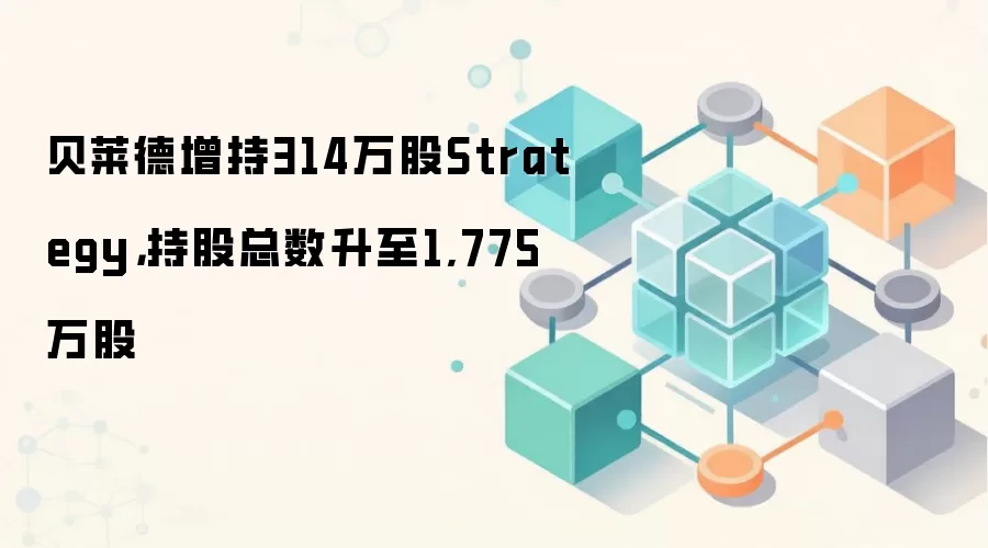 贝莱德增持314万股Strategy,持股总数升至1,775万股