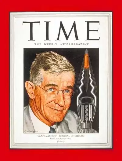 TIME Magazine Cover: Dr. Vannevar Bush - Apr. 3, 1944 - Health & Medicine TIME Magazine Cover: Dr. Vannevar Bush - Apr. 3, 1944 - Health & Medicine