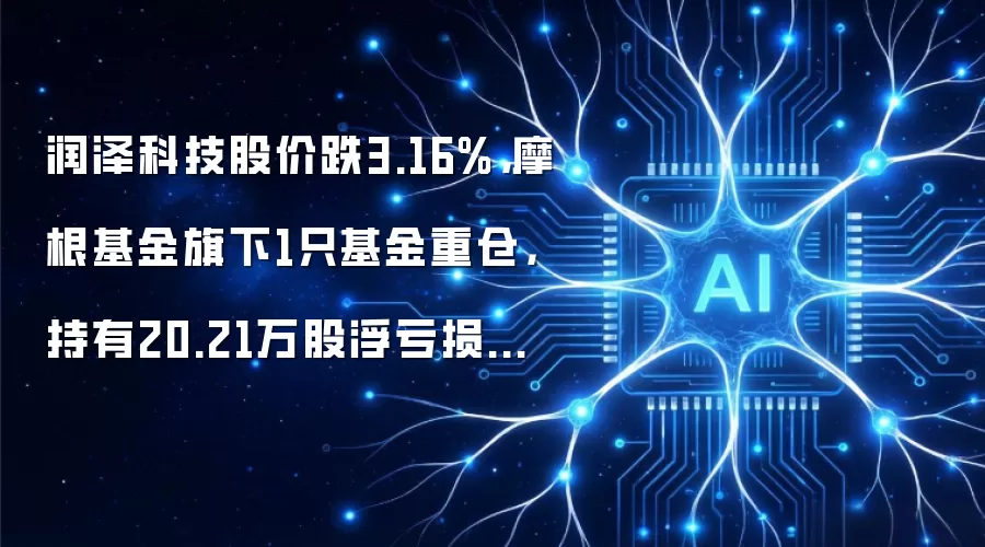 润泽科技股价跌3.16%，摩根基金旗下1只基金重仓，持有20.21万股浮亏损失62.85万元