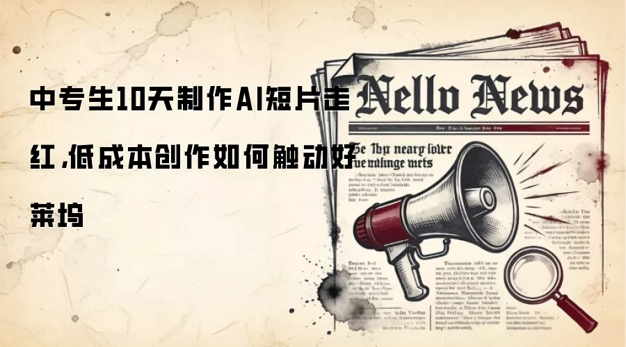 中专生10天制作AI短片走红，低成本创作如何触动好莱坞