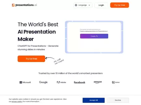 Presentations.AI-超级演示文档版的ChatGPT