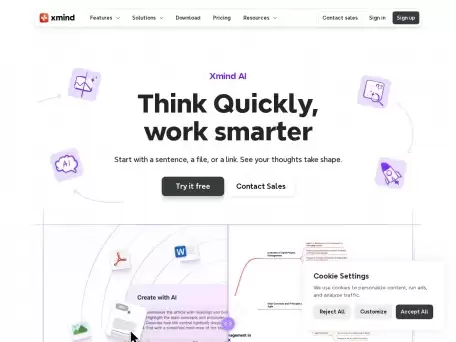 Xmind AI-Xmind是一款功能强大的思维导图和头脑风暴软件