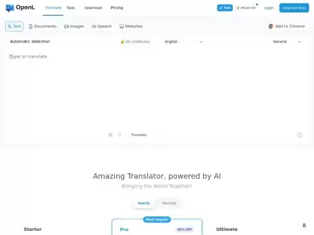 OpenL-OpenL 是一个功能强大的 AI 驱动翻译工具