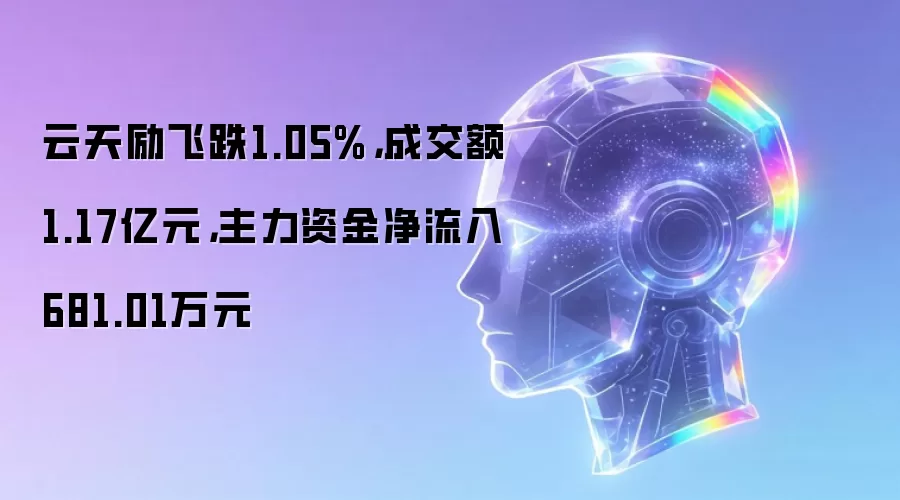 云天励飞跌1.05%,成交额1.17亿元,主力资金净流入681.01万元