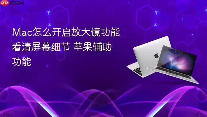 Mac怎么开启放大镜功能看清屏幕细节 苹果辅助功能