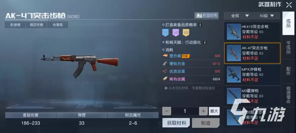 黎明觉醒50级枪械有什么 黎明觉醒生机50级枪械大全