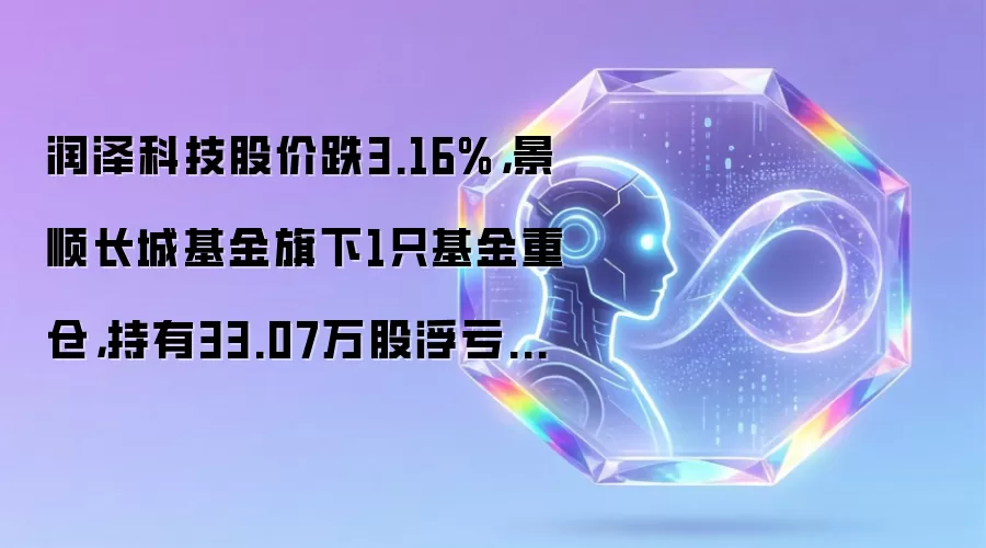 润泽科技股价跌3.16%，景顺长城基金旗下1只基金重仓，持有33.07万股浮亏损失102.85万元