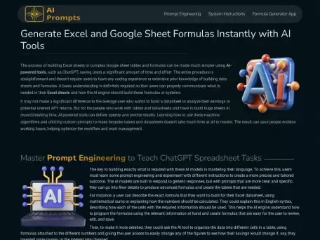 Formula Generator-使用人工智能生成excel表格