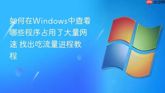 如何在Windows中查看哪些程序占用了大量网速 找出吃流量进程教程