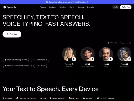 Speechify-Speechify是一款文本转语音的应用程序