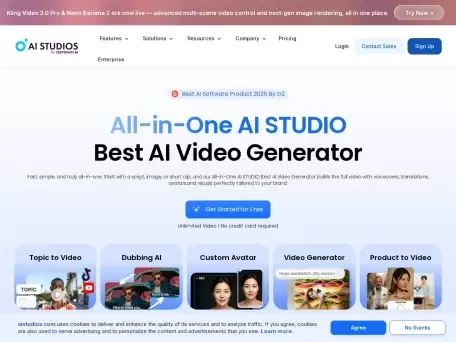 AI Studios-快速轻松地生成逼真的AI视频