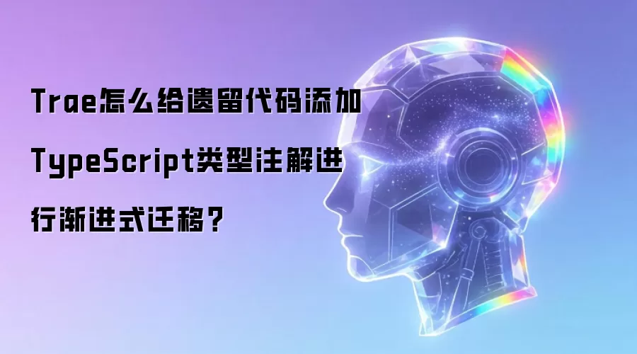 Trae怎么给遗留代码添加TypeScript类型注解进行渐进式迁移？