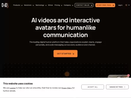 D-ID-生成式AI提升创作者视频内容质量 我们的平台使用具能够从文本中生成逼真的数字人物