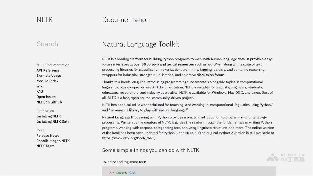 NLTK-Python自然语言处理工具包
