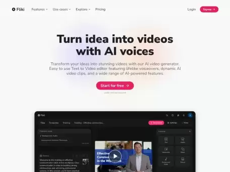 Fliki.ai-将文本变成带有 AI 语音的视频,在 2 分钟内使用逼真的声音从脚本或博客文章创建视频