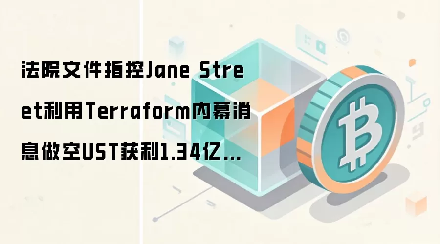 法院文件指控Jane Street利用Terraform内幕消息做空UST获利1.34亿美元