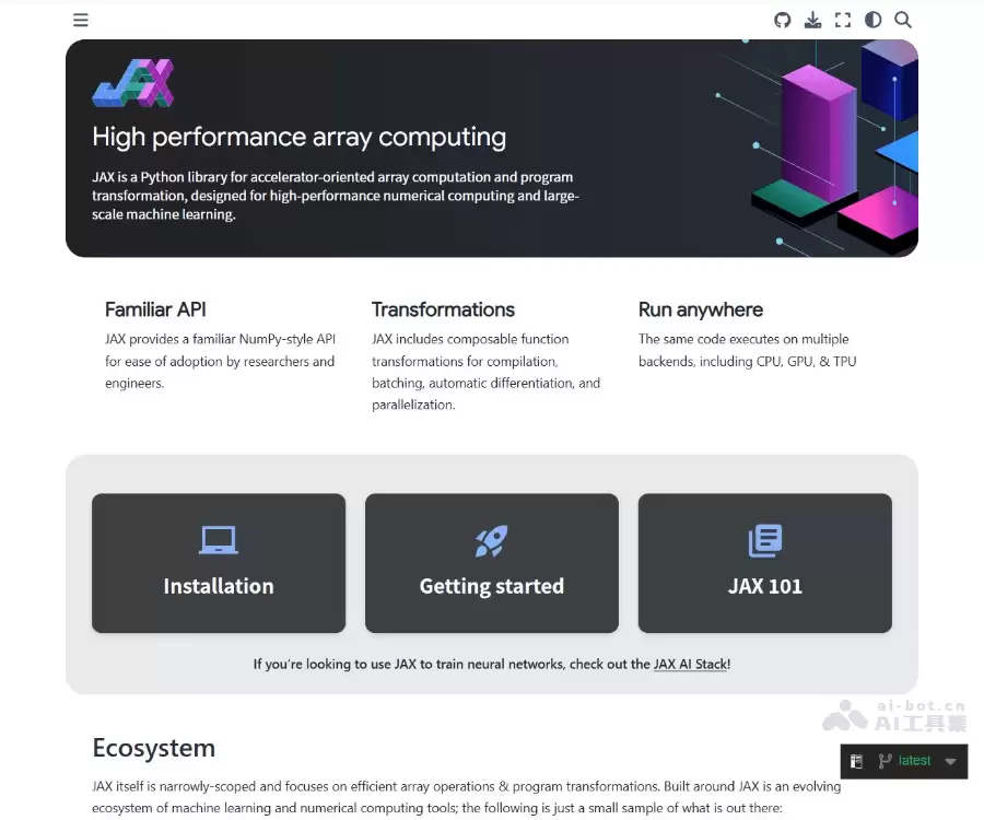 Google JAX-Google推出的用于变换数值函数的机器学习框架