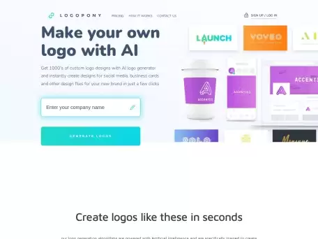 Logopony-Logopony是一个在线的AI驱动的Logo制作工具
