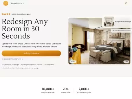 Dreamhouse AI-人工智能驱动的空间设计工具